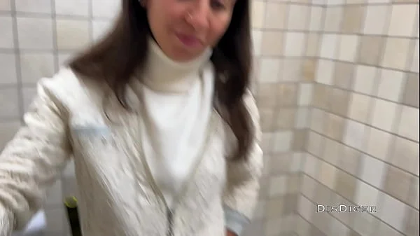 Real Porn Casting in A Public Toilet of a Shopping Mall