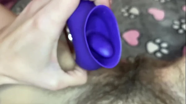 Extreme closeup big clit licking toy orgasm hairy pussy