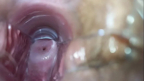 Orgasm inside pussy close-up