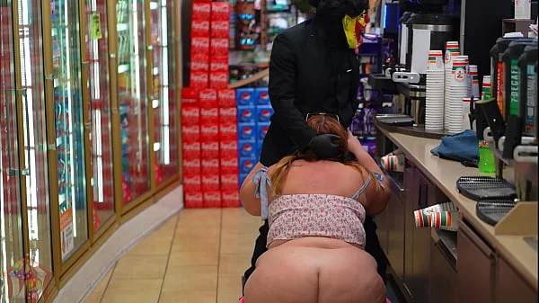 Horny BBW Gets Fucked At The Local 7- Eleven