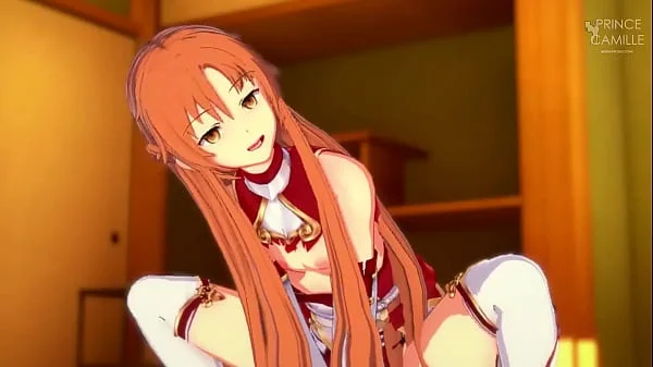 Asuna unplanned sex POV in a village room online