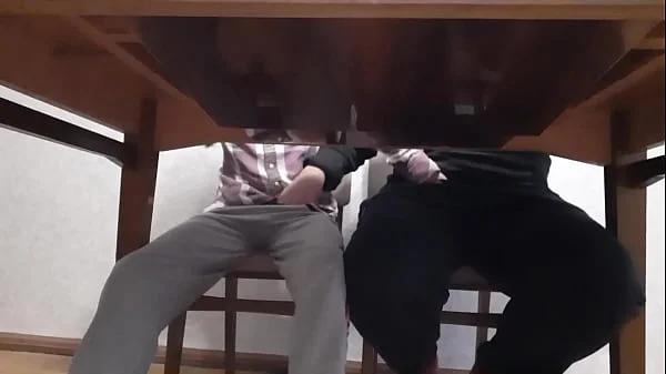 We masturbate each other under the table during English class at the university - Girls fly orgasm