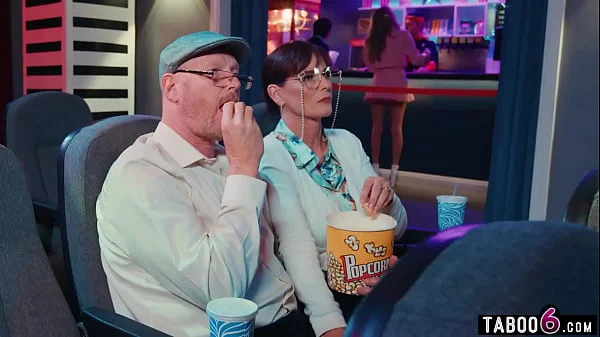 Movie theatre had teen couple fucking disburbing old people trying to watch