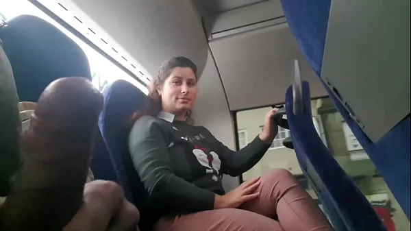 Exhibitionist seduces Milf to Suck & Jerk his Dick in Bus