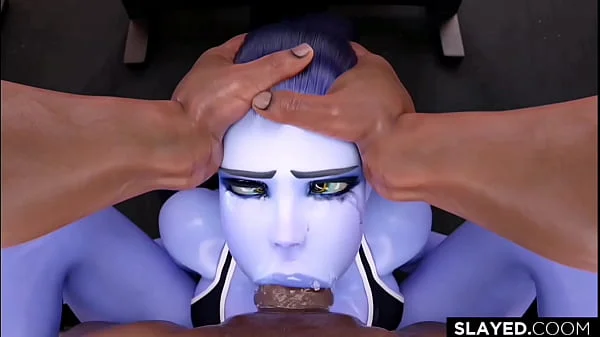 Widowmaker and heavy loads in the gym with BBC (Compilation) non-human & alien girl