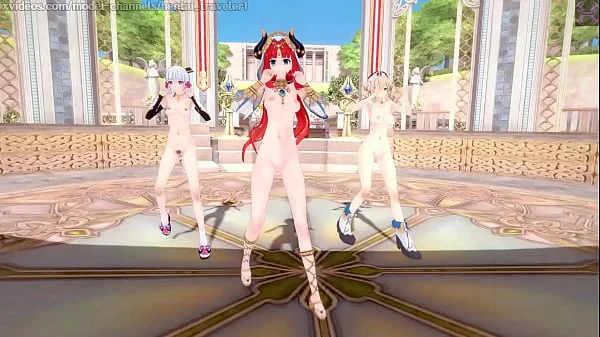 Genshin Impact: 【MMD】EVERGLOW - Adios REMAKE (Nilou, Ayaka, Barbara)