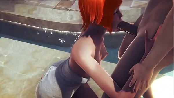 Hentai - Gwen Hard Sex in a public bath - Japanese Asian Manga Anime Game Porn