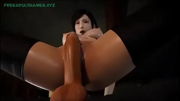 Tifa rides a cock in a bar and gets a load of cum