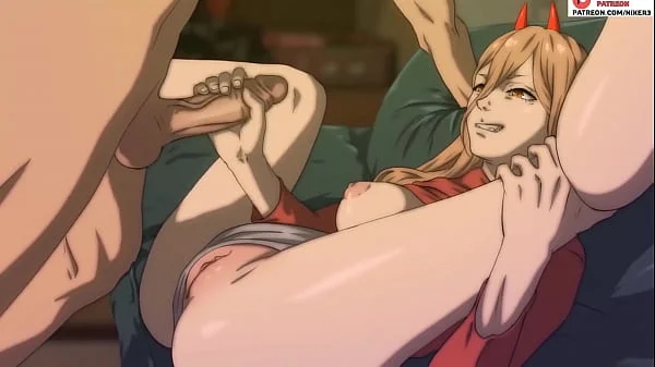 Power transando com Denji( Chainsaw Man Hentai))