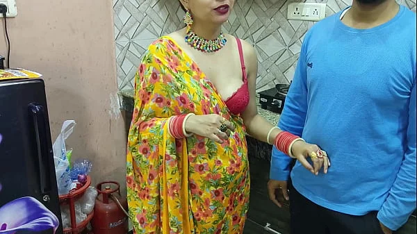 Blackmailing and fucking my ex gf who is now my bhabhi ki saree utar ke kitchen main uski mast Gand Marne ka socha