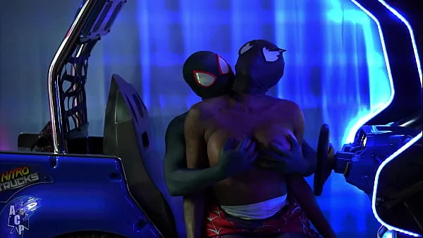 Spiderman Across The Pussy Universe Starring Ebony Mystique & Gibby The Clown