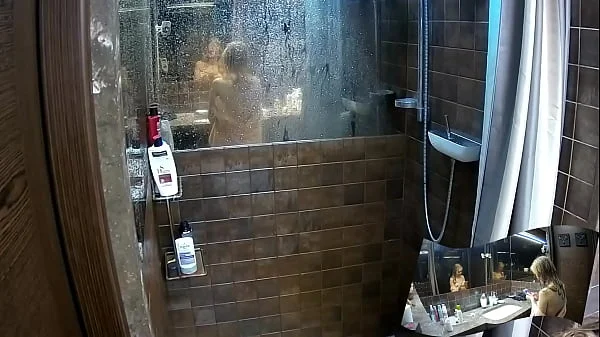 Voyeur Shower bathroom - 2 girlfriend showering together