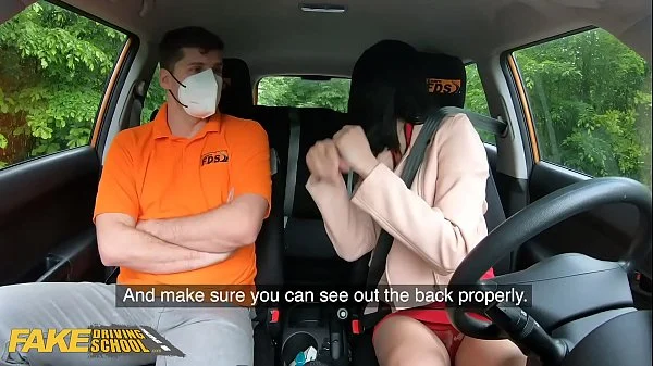 Fake Driving School Lady Dee sucks instructor’s disinfected burning cock