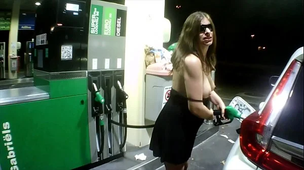 Flashing at the gas station