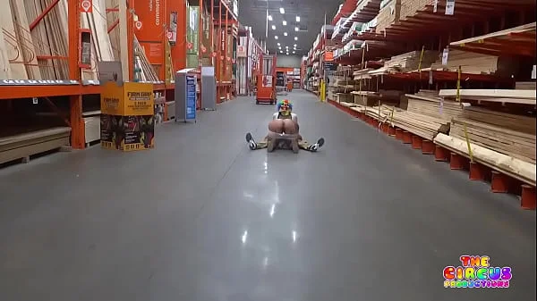 Clown gets dick sucked in The Home Depot