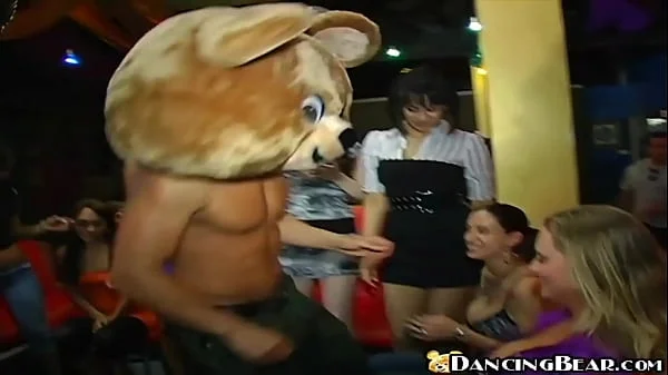 DANCING BEAR - Gang Of Hoes Receiving Gift Of Dick From Hung Male Strippers At Wild CFNM Party