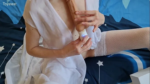 Young Milf Unpacking Bestvibe Thrusting Dildo, this toy could replace her lazy husband.... its alive!!!