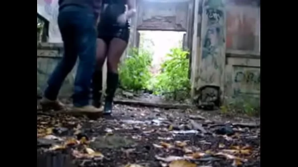 Sex with blonde hooker in abandoned building