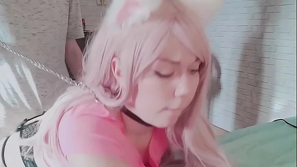 Pet The Catgirl and fed her with Cum