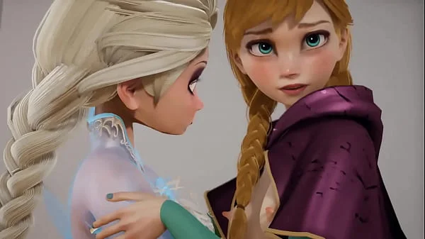 Frozen - Elsa watches Anna's masturbation