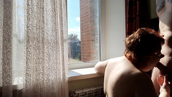 Fuck my chubby wife in front of the window so anyone on the street could saw her big bouncing tits